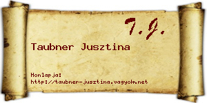 Taubner Jusztina névjegykártya
